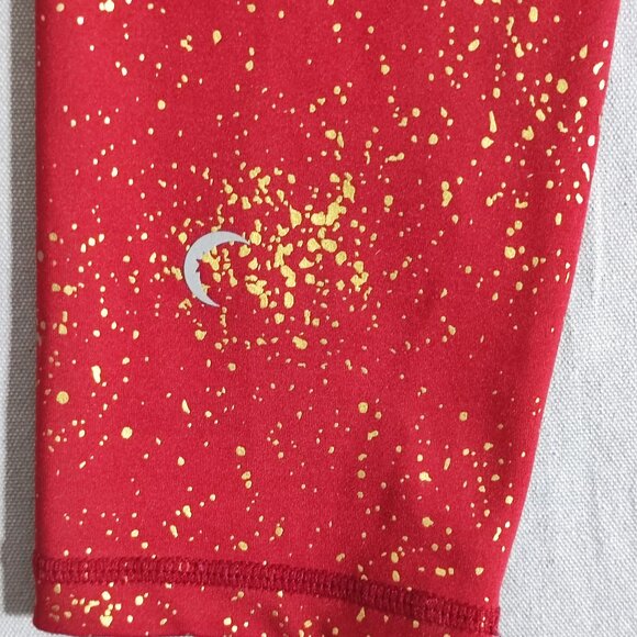 ZYIA Active Leggings women's size 6-8 red with gold decoration Sporty Yoga - Picture 5 of 11
